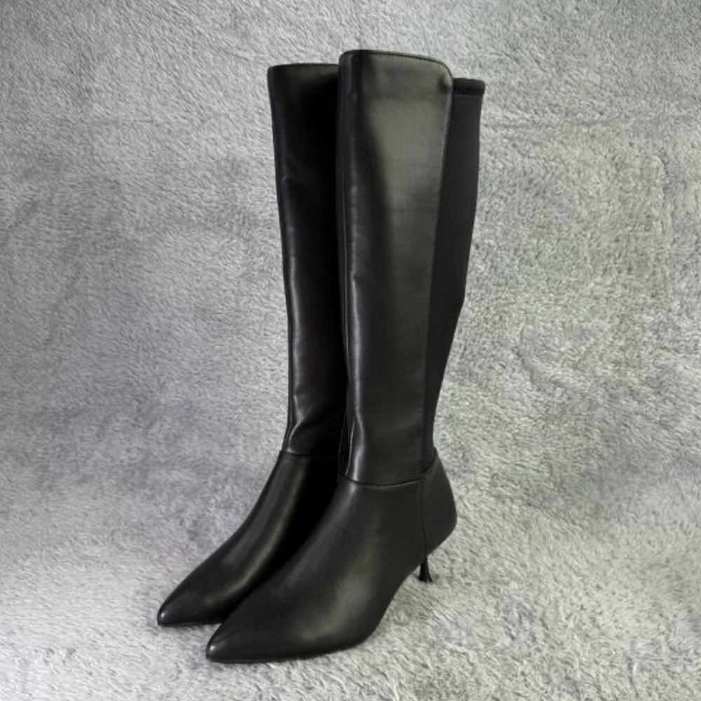 Kenneth Cole Reaction Blossom Pointed Toe Kitten Heel knee high boot